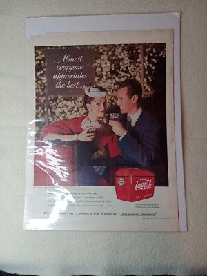 The Best, Coca Cola Vintage Ad 1955 Soda Coke Original - Almost Everyone Appreci