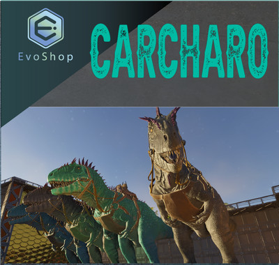 Ark Survival Ascended - 100% imprinted Carcharodontosaurus with saddle - PvE
