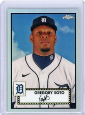 2021 Topps Chrome Platinum Anniversary Gregory Soto Tigers Refractor Card #390