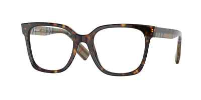 New Burberry Evelyn Women's Square Eyeglasses BE2347 3943 Dark Havana 52mm