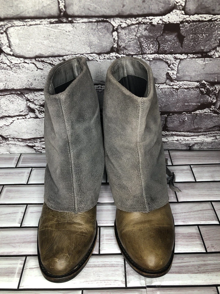 Botas informales de vestir de cuero topo gamuza gris antílope para mujer talla 37EU/6,5M EE. UU. Foto 2 de 4