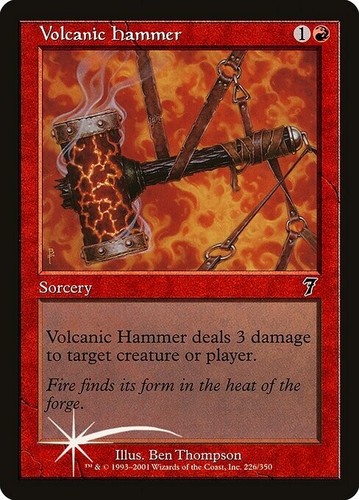 Volcanic Hammer 2001 MTG 7th Edition Red Common Sorcery NP X 2 | eBay