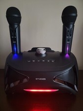 ST 2025 Karoke Machine HOKSEACK Port PA Sound System with 2 UHF Microphones