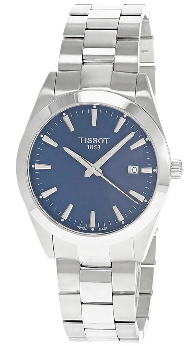 TISSOT Gentleman Quartz 40MM Blue Dial SS Men's Watch T127.410.11