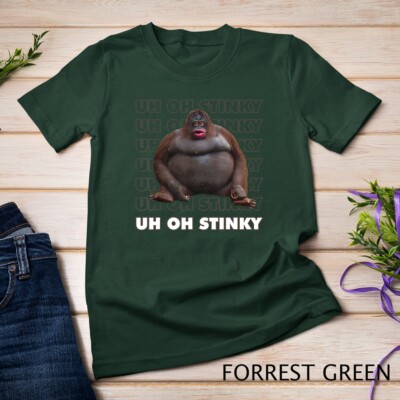 Uh Oh Stinky Poop Meme Monkey Unisex Baseball T-Shirt