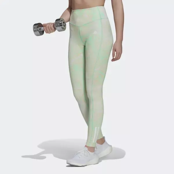 NWT Adidas Hyperglam Aeroready Training Marble Print Tights (HT3477) Sz S