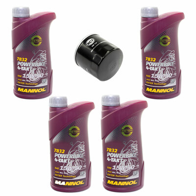 Motoröl Set 15W50 4 Liter Ölfilter SM134 für Triumph America Bonneville Rocket