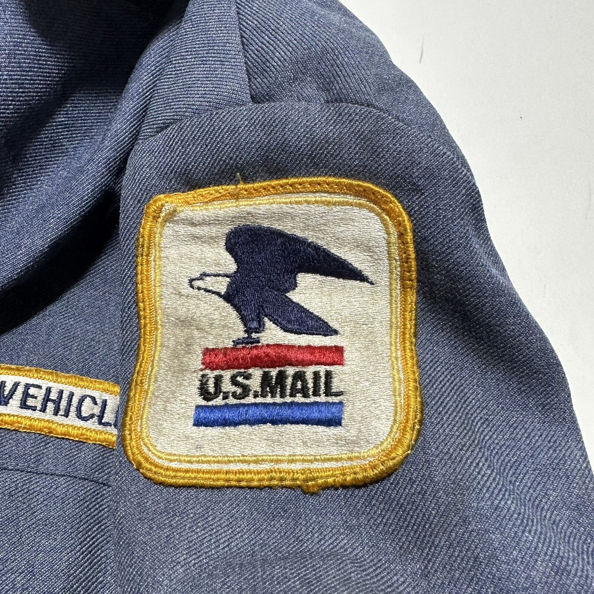 ビンテージ US MAIL ジャケット 旧ロゴ USPS Post office 90s USPS Logo Denim Jacket 紺 L アメリカ合衆国郵便公社 デニム