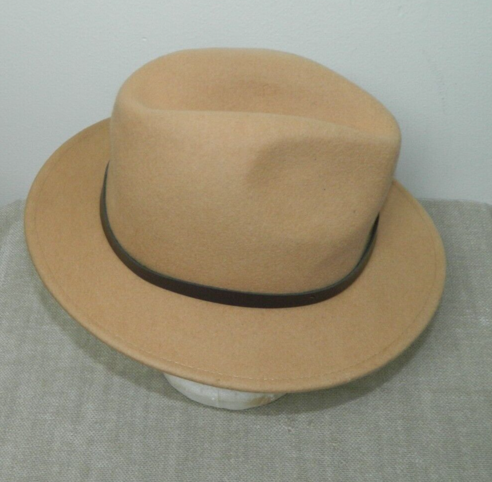Urban Outfitters Ecote Fedora Hat Tan Brown 100% Wool Felted  display picture 1