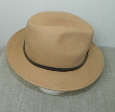 Urban Outfitters NWT Stylish Tan Fedora Hat Urban Outfitters Ecote Fedora Hat Tan Brown 100% Wool Felted  main image 4