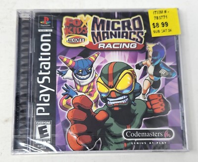 Micro Maniacs Racing PlayStation 1 Game SEALED Vintage Video Games FoxKids.com