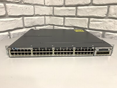 Cisco Catalyst WS-C3750X-48T-S 48 GigE 2 PSU C3KX-PWR-350WAC, C3KX-NM-1G