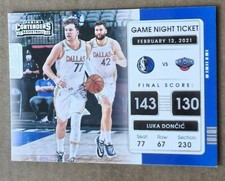 Luka Doncic 2021-22 Panini Contenders Basketball Game Night Ticket #7