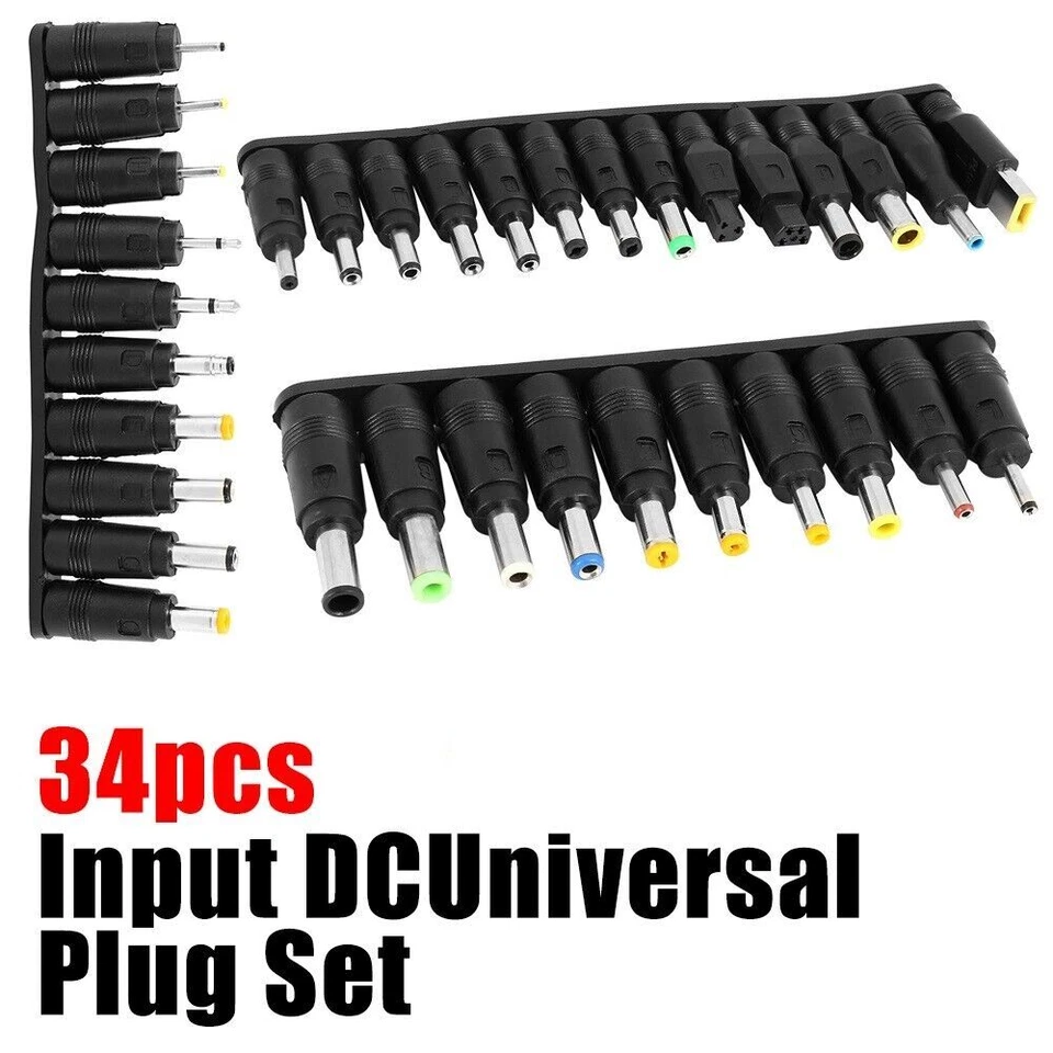 34er Universal AC DC Netzteil, Steckernetzteil 12V 2A Hohlstecker Adapter-Set - Bild 4 von 4
