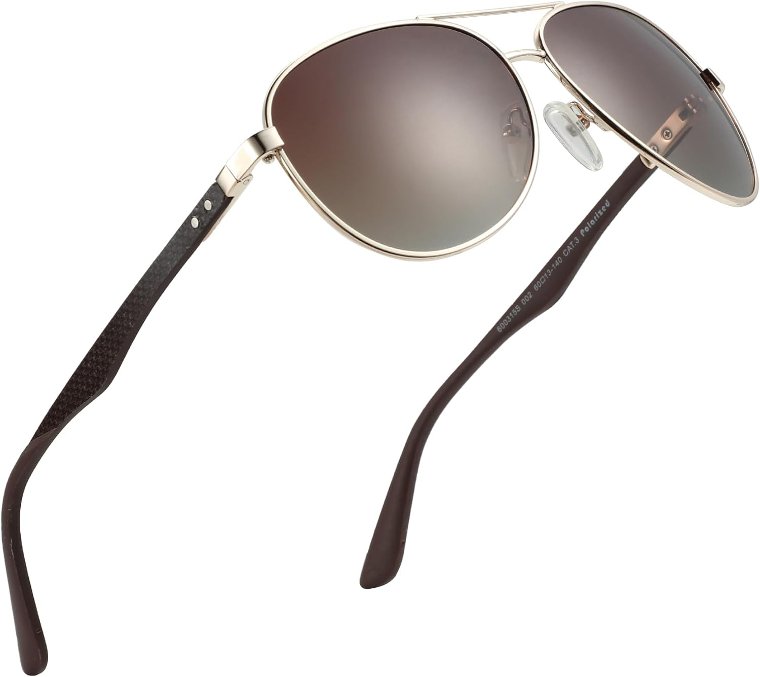 Polarized Aviator Sunglasses for Men Carbon Fiber Temple Pilot Sun Glasses with