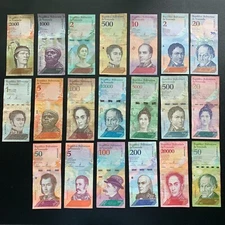 1 Million + 19 PCS Banknotes Lot. Venezuela Paper Money Currency Set Venezuelan