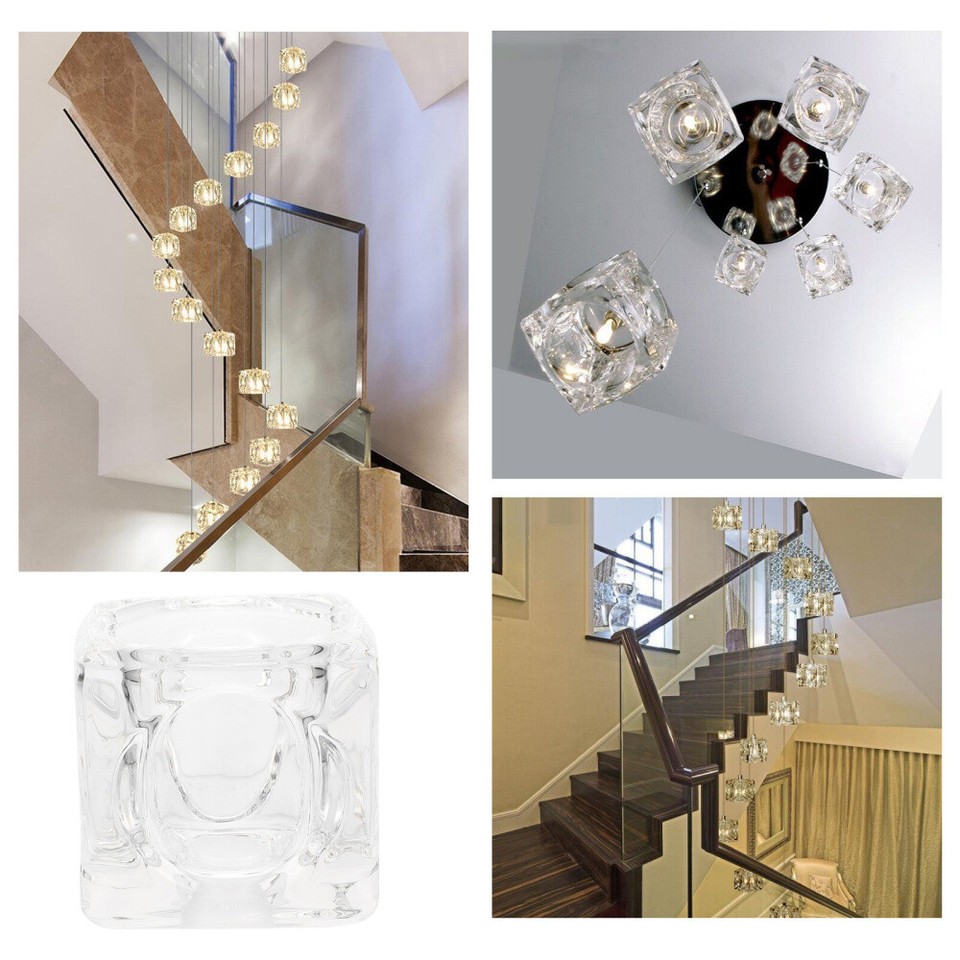 Vanity Light Replacement Square Transparent Glass Lampshade eBay