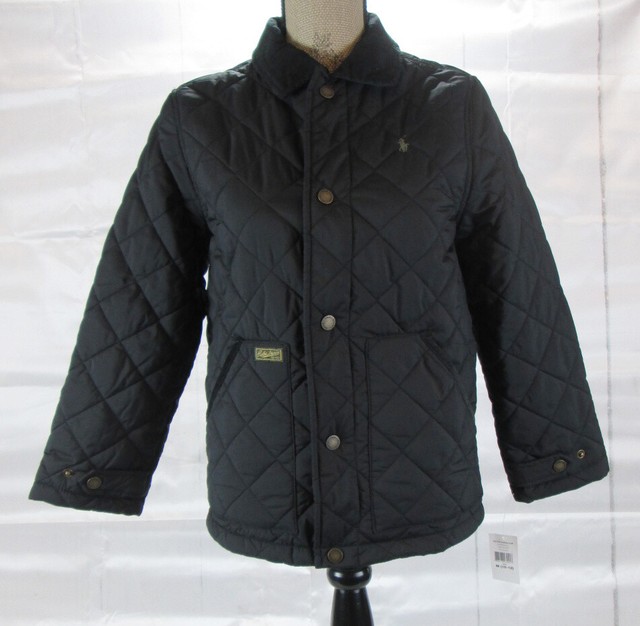 Polo Ralph Lauren Boys Jacket Size 10 12 Kids Medium Quilted Barn