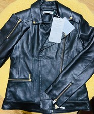 Baukjen Women Leather Jacket Caviar Black Size 8 (ot400001-blk-8) Brand New