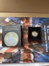 2020 VE Day 75th Anniversary Gold Quarter Sovereign 22 Carat
