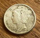 1945 Mercury Dime VF – 90% Silver – Philadelphia Mint – WWII Victory Era US Coin