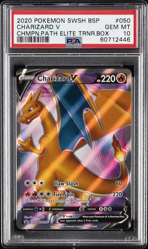 2020 POKEMON SWSH BLACK STAR PROMO #050 CHARIZARD V PSA 10