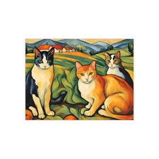 Farm Cats Ceramic Tile Backsplash Wall Art 6x8 Inches