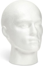 Mannequin Head for Masks, Hats, Wigs - White, 9.25 x 9 x 11 In, white