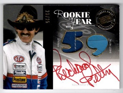 2012 PRESS PASS ROOKIE YEAR AUTOGRAPH FIRESUIT/SHEET METAL RICHARD PETTY (23/25)