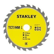 STANLEY 210 x 30mm 24T Rip Cutting TCT Circular Saw Blade STA13040-XJ