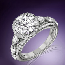 2.00 Ct Round Cut Size 5 Diamond Engagement Ring 18k White Gold IGI Lab Grown