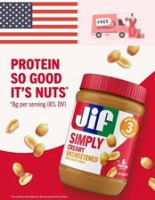 2pack Jif Simply Creamy Peanut Butter Spread,...