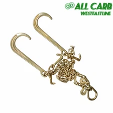 5/16" V-Chain With 15" Large J Hooks T- Hook J-Hook With 3' Grab Hooks G70