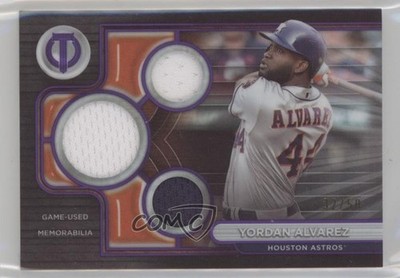 2024 Topps Tribute Triple Relics Purple 17/50 Yordan Alvarez #TTR-YA 1l9b