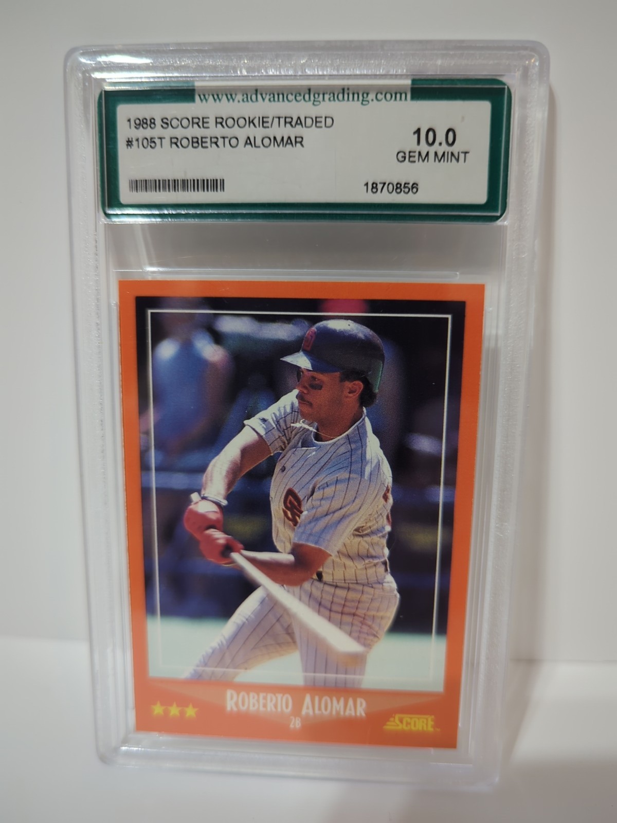 1988 SCORE TRADED ROBERTO ALOMAR RC GEM MINT PSA 10