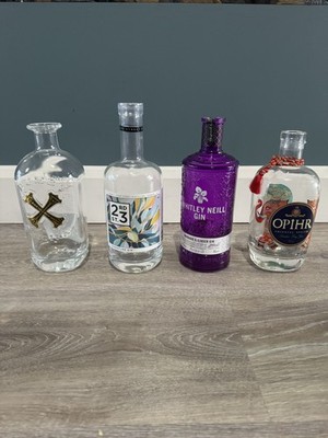 4x 70cl Gin /Rum bottles for upcycling