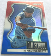 2022 Prizm Baseball George Brett Kansas City Royals Old School Red White & Blue