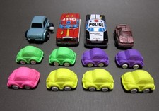 Vintage Japanese Tin Toy Car Police Volkswagen Skyline Showa Era