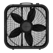 20" Cool Colors Box Fan with Weather-Resistant Motor, 3 Speeds, Black