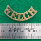 WW2 Welsh Regiment WELSCH Cast Shoulder Title Badge Possible Indian Made