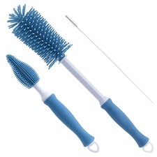 Silicone Cleaning Brush, 12" Long Handle Water Bottle Cleaner for Baby