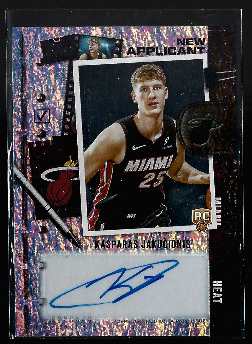 2025-26 Topps Flagship Kasparas Jakucionis New Applicant Holo Foil Rookie Auto