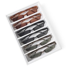 Velvet Sunglass Organizer Tray, Stackable Glasses Case for Drawer, Eyeglasses...