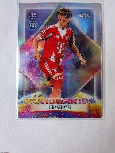 2025-26 Topps Chrome UEFA Wonderkids Lennart Karl WW-8 Bayern Munich RC - Photo 4 sur 7