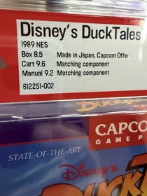 Capcom Disney's DuckTales PSA GAMES Graded 9.0 CIB(NES) 🔥💎(Read)👍⭐️9.6 cart