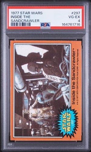 1977 Topps Star Wars #297 Inside the Sandcrawler — PSA 4