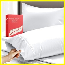 100 Egyptian Cotton Pillowcases King Set of 2 - Luxury Soft 600 Series King...