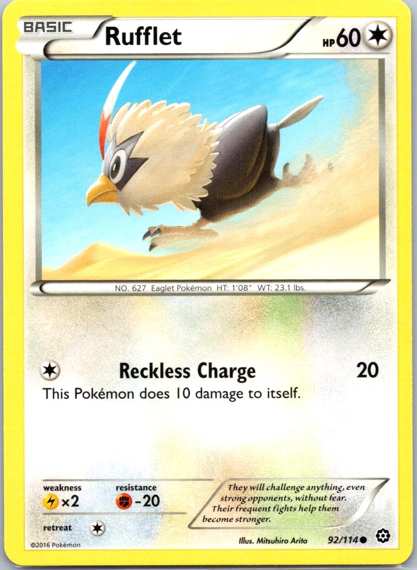 Rufflet 92/114 Common XY - Steam Siege 2016 NM
