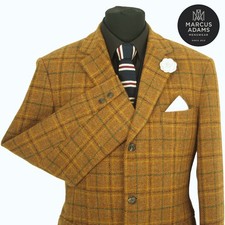 Harris Tweed Jacket Blazer 42R Country Windowpane Check Hacking Sports Mens