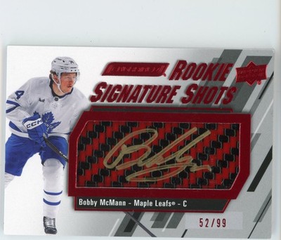 2023-24 Engrained - Rookie Signature Shots Bobby McMann Red Stick  #RSS-BM /99